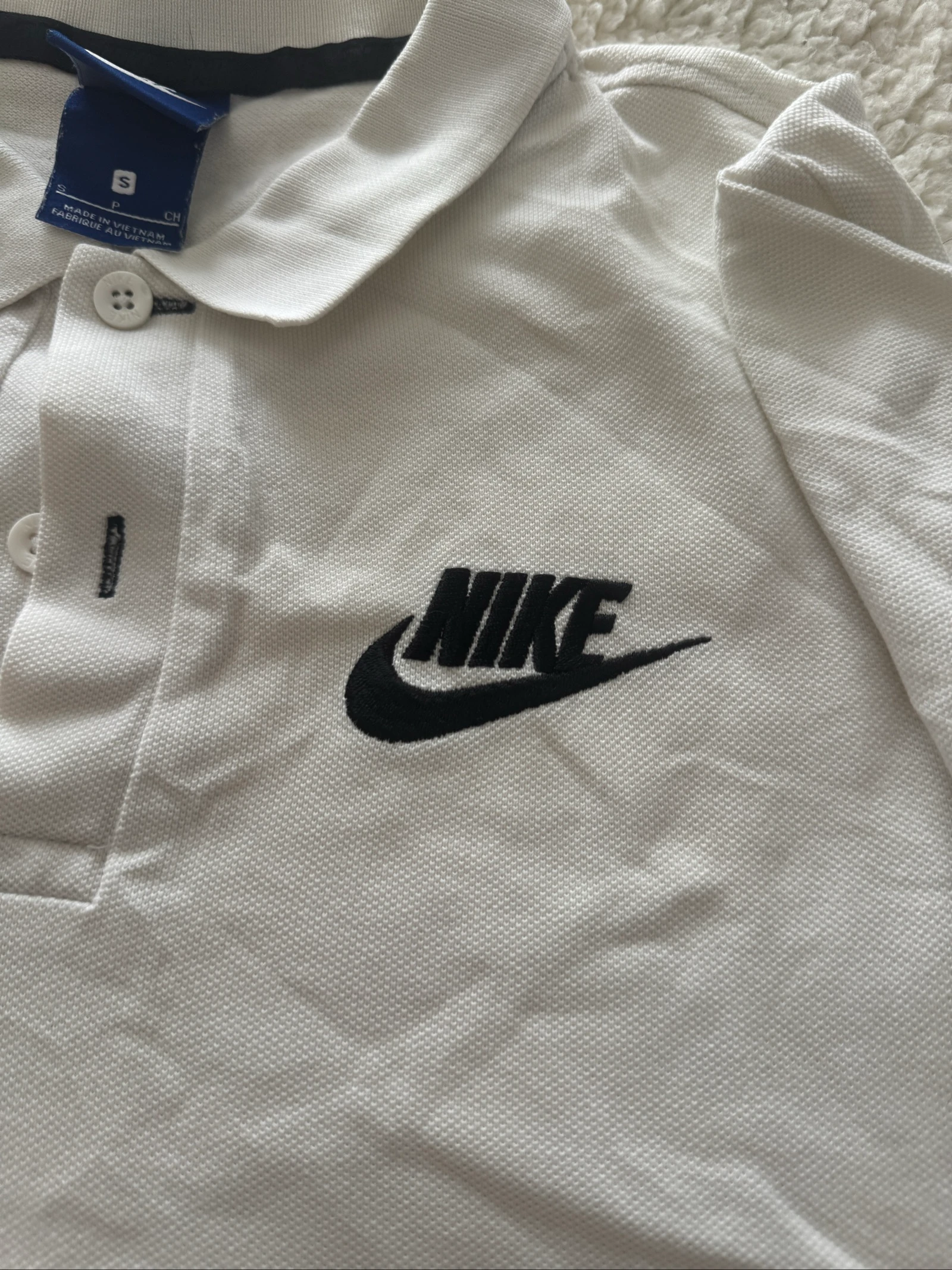 Camiseta Polo Nike com Logo Bordado Branco Tamanho S Vintage Casual Streetwear – photo 7